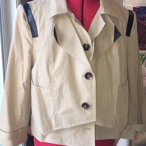 Rebecca Minkoff Pierre Mini Leather Trim Trench